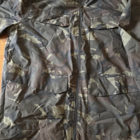 Old Navy Men’s Dark Green Camo Jacket Size Large Built In Hood - Picture 6 of 9